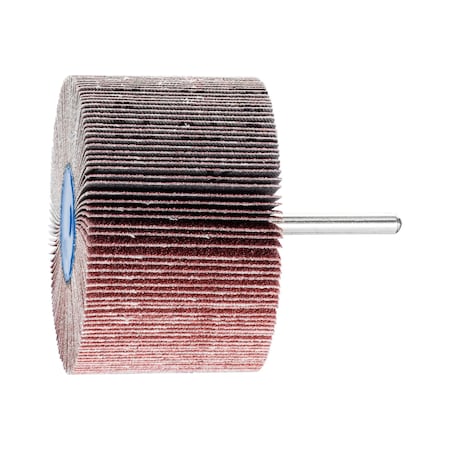 Pferd 3" x 2" Mounted Flap Wheel - 1/4" Shank - Aluminum Oxide - 80 Grit 45215